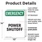 Signmission Power Shutoff, 10 in W x Rectangle, Plastic OS-2PACK-EM-P-1014-V-10463 - alternate 6